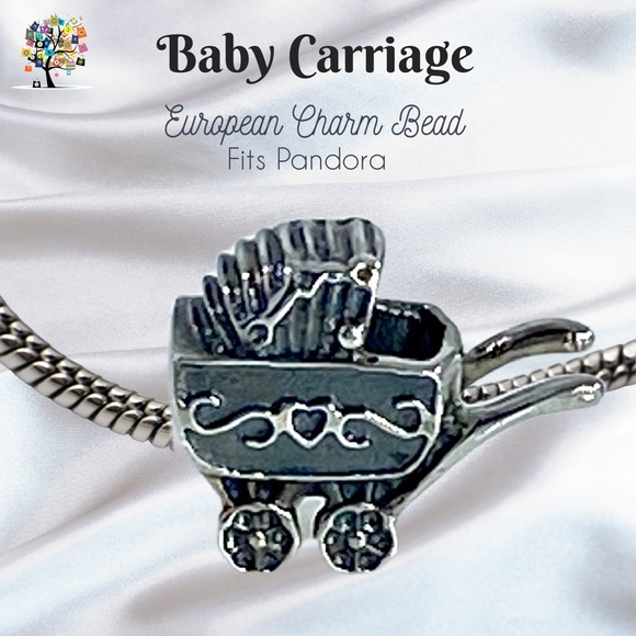 Dragonfly Spirit Designs Jewelry - European Charm Bead Baby Carriage 925 Fits Pandora